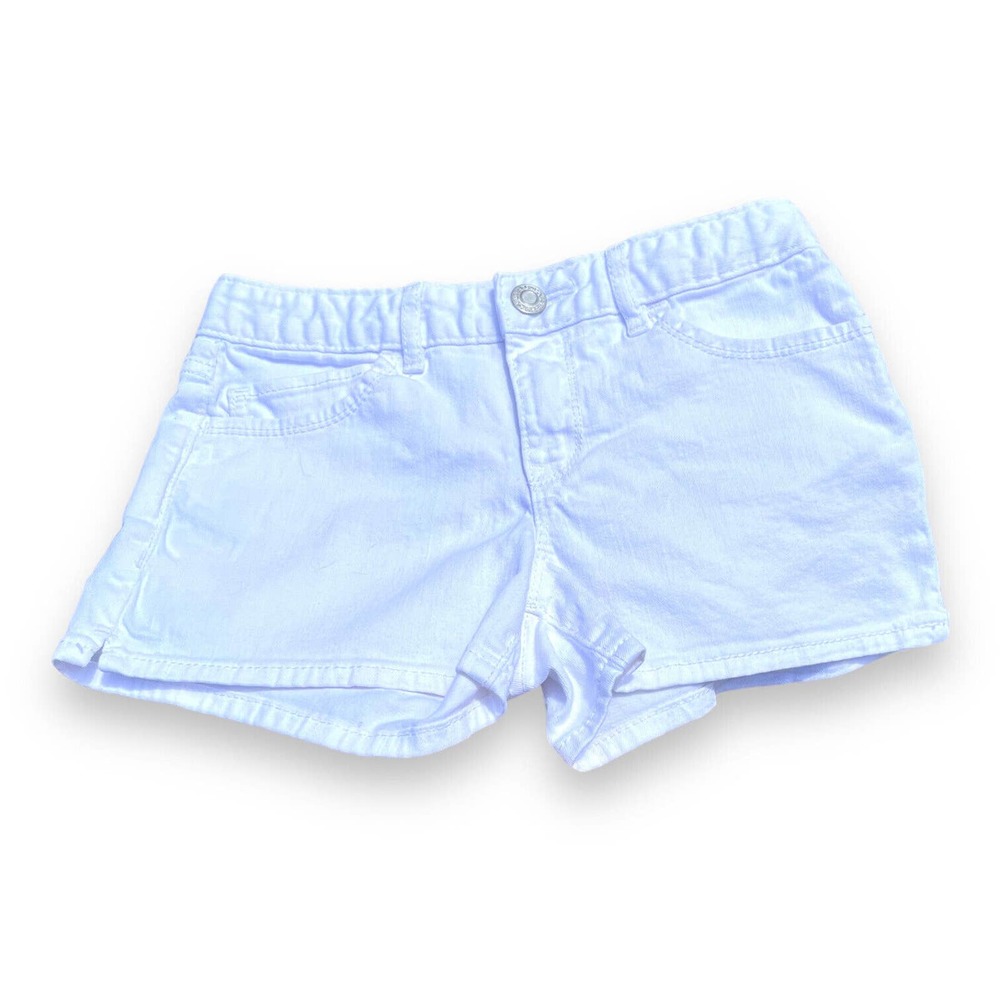 Gap Kids 1969 Girl's White 'Shortie' Denim Jean Shorts‎ Size 12 Regular EUC